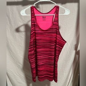 Nike DRI-FIT Women's Racer Back Athletic Tank Top Pink/Black‎ Size XL